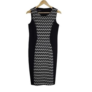 Black Label by‎ Evan Picone Black And White Dress
